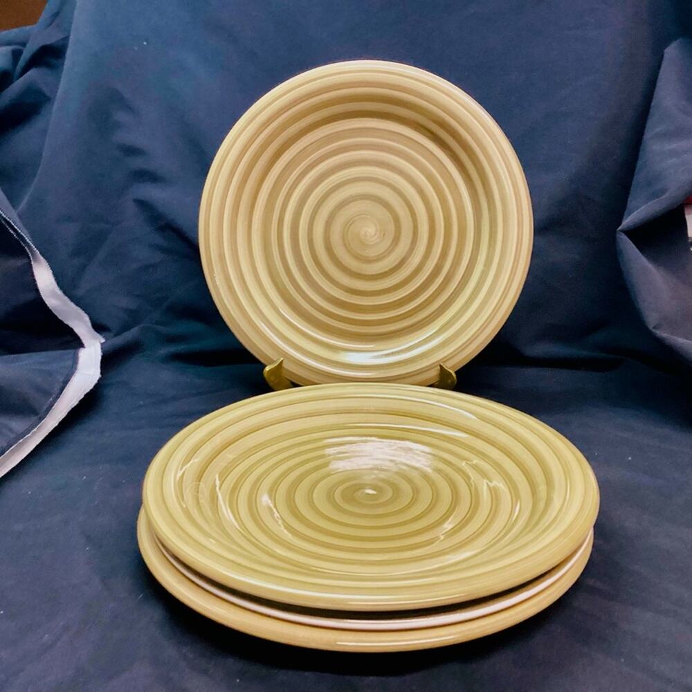 Totally Today 10-5/8" Dinner Plates - Green Swirl